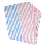 Striped w/ Whales Binder Tab Divider - Set of 6 (Personalized)