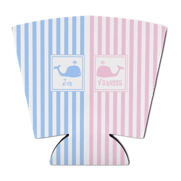 Custom Striped w/ Whales Party Cup Sleeve - with Bottom (Personalized)