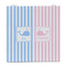 Striped w/ Whales Party Favor Gift Bag - Matte - Front