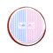 Striped w/ Whales Printed Icing Circle - Small - On Cookie