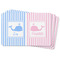 Striped w/ Whales Rectangular Fridge Magnet - THREE