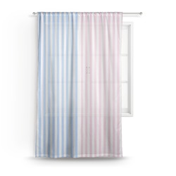 Striped w/ Whales Sheer Curtain - 50"x84"