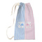 Striped w/ Whales Small Laundry Bag - Front View