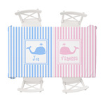 Striped w/ Whales Tablecloth - 58"x102" (Personalized)