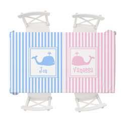 Striped w/ Whales Tablecloth - 58"x102" (Personalized)