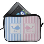 Striped w/ Whales Tablet Case / Sleeve - Small (Personalized)