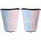 Striped w/ Whales Trash Can Black - Front and Back - Apvl