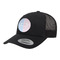 Striped w/ Whales Trucker Hat - Black (Personalized)