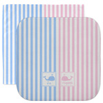 Striped w/ Whales Facecloth / Wash Cloth (Personalized)