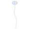 Striped w/ Whales White Plastic 7" Stir Stick - Oval - Single Stick