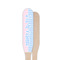 Striped w/ Whales Wooden Food Pick - Paddle - Single Sided - Front & Back