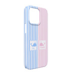 Striped w/ Whales iPhone Case - Plastic - iPhone 13 Pro (Personalized)