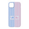 Striped w/ Whales iPhone 14 Pro Case - Back