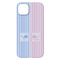 Striped w/ Whales iPhone 14 Pro Max Case - Back