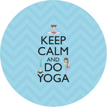 Keep Calm & Do Yoga Multipurpose Round Labels - 1"