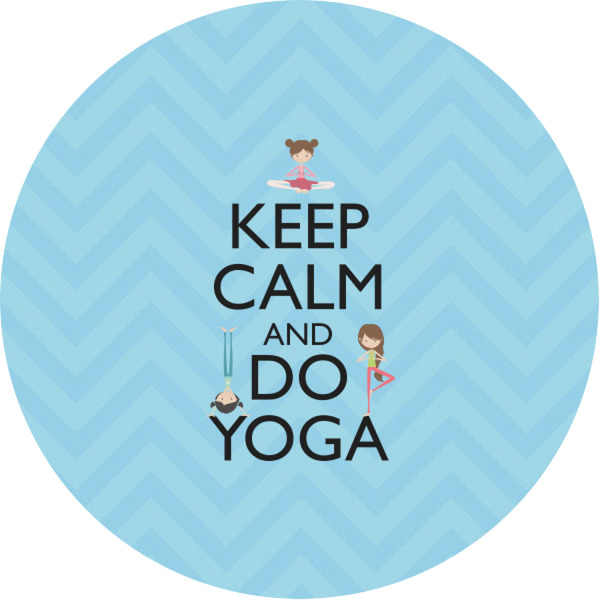 Custom Keep Calm & Do Yoga Multipurpose Round Labels - 1"