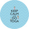 Keep Calm & Do Yoga 1" Multipurpose Round Labels - Single Sticker