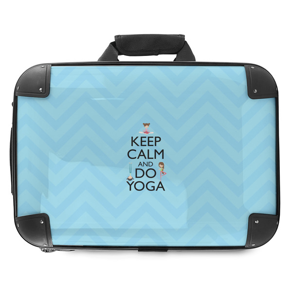 Custom Keep Calm & Do Yoga Hard Shell Briefcase - 18"