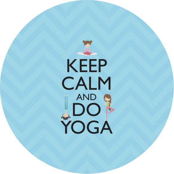 Custom Keep Calm & Do Yoga Multipurpose Round Labels - Custom Sized