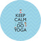 Keep Calm & Do Yoga 3" Multipurpose Round Labels - Single Sticker