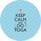 Keep Calm & Do Yoga 5" Multipurpose Round Label - Single Sticker