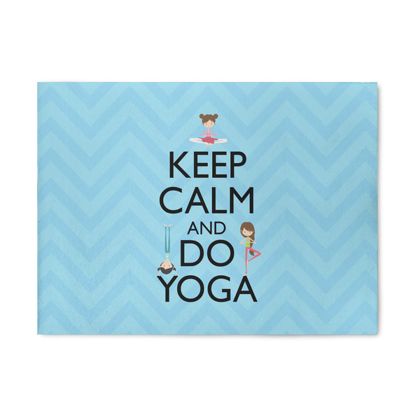 Custom Keep Calm & Do Yoga 5' x 7' Patio Rug