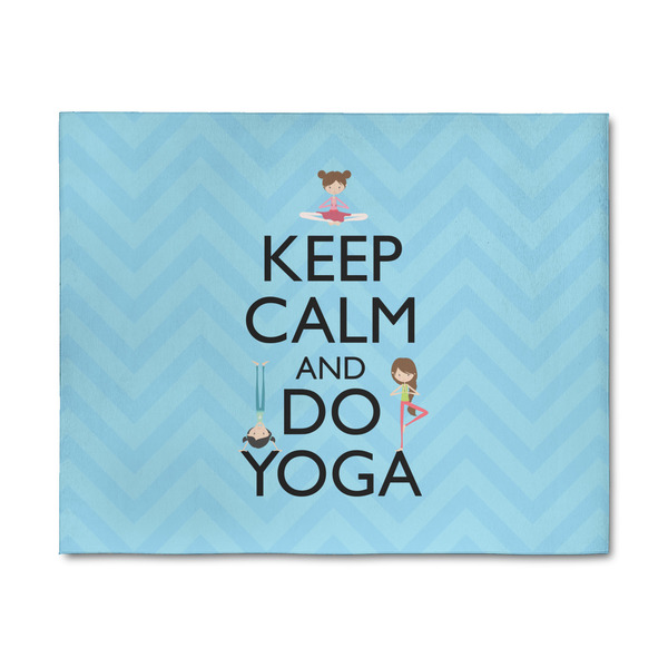 Custom Keep Calm & Do Yoga 8' x 10' Patio Rug