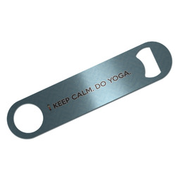 Keep Calm & Do Yoga Bar Bottle Opener - Silver