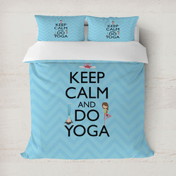 Keep Calm & Do Yoga Duvet Cover Set - Full / Queen