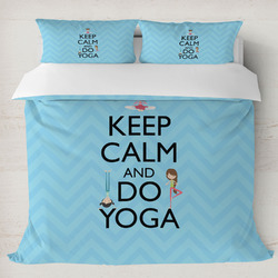 Keep Calm & Do Yoga Duvet Cover Set - King