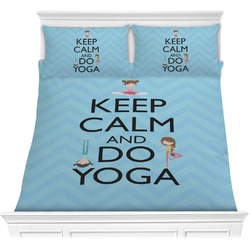 Keep Calm & Do Yoga Comforter Set - Full / Queen