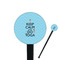 Keep Calm & Do Yoga Black Plastic 7" Stir Stick - Round - Closeup