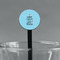 Keep Calm & Do Yoga Black Plastic 7" Stir Stick - Round - Main