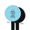 Keep Calm & Do Yoga Black Plastic 7" Stir Stick - Single Sided - Round - Front & Back