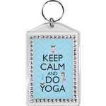 Keep Calm & Do Yoga Bling Keychain