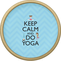 Keep Calm & Do Yoga Cabinet Knob - Gold
