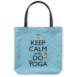 Keep Calm & Do Yoga Canvas Tote Bag - Medium - 16"x16"