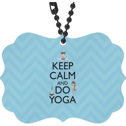 Keep Calm & Do Yoga Rear View Mirror Charm