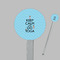 Keep Calm & Do Yoga Clear Plastic 7" Stir Stick - Round - Closeup