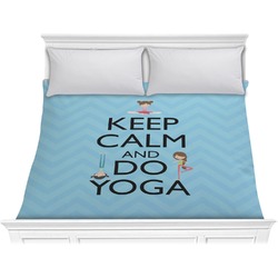 Keep Calm & Do Yoga Comforter - King