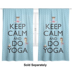 Keep Calm & Do Yoga Curtain Panel - Custom Size