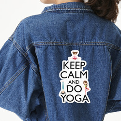 Keep Calm & Do Yoga Twill Iron On Patch - Custom Shape - 3XL - Set of 4