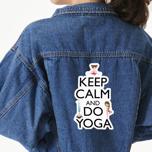 Custom Keep Calm & Do Yoga Twill Iron On Patch - Custom Shape - 3XL