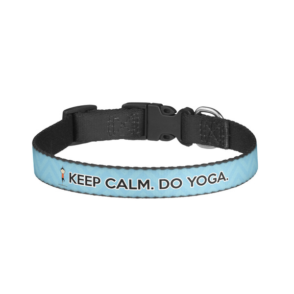 Custom Keep Calm & Do Yoga Dog Collar - Large