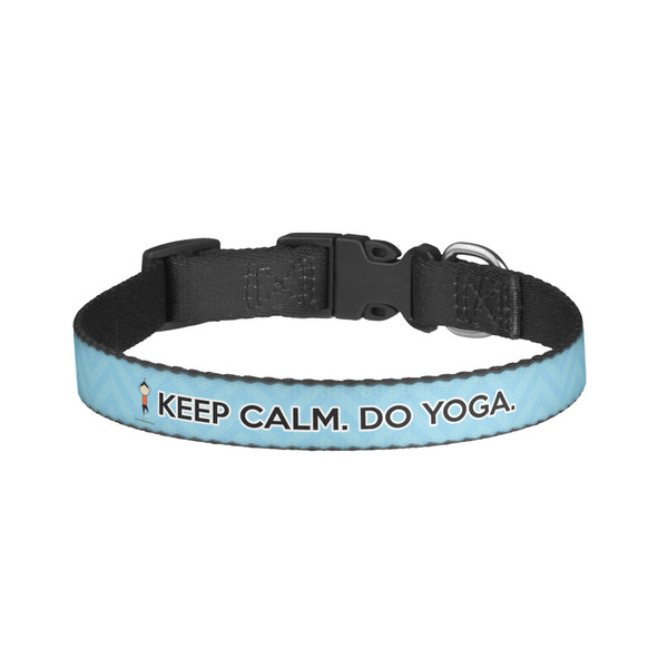 Custom Keep Calm & Do Yoga Dog Collar - Small