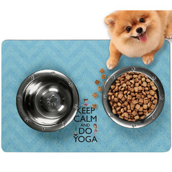 Keep Calm & Do Yoga Dog Food Mat - Small