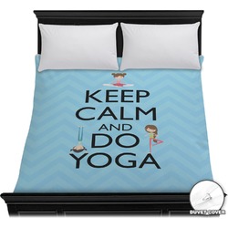 Keep Calm & Do Yoga Duvet Cover - Full / Queen