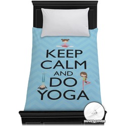 Keep Calm & Do Yoga Duvet Cover - Twin