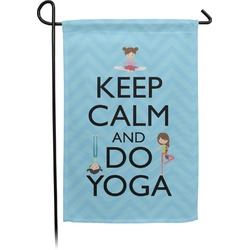 Keep Calm & Do Yoga Small Garden Flag - Double Sided