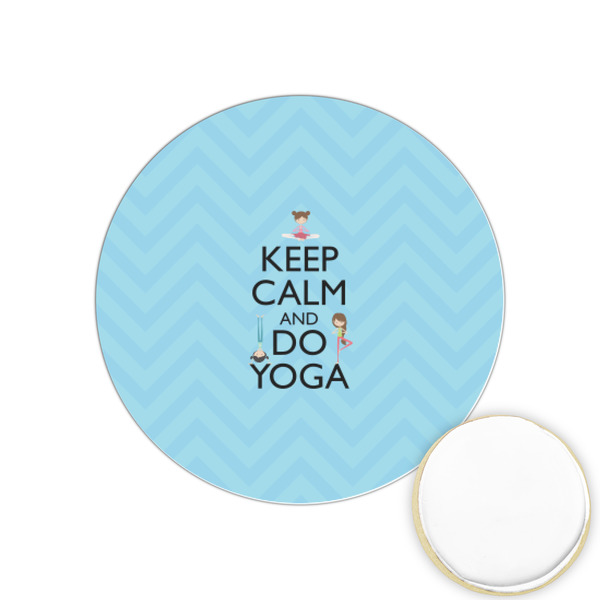 Custom Keep Calm & Do Yoga Printed Cookie Topper - 1.25"